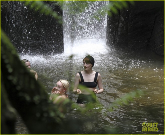 Florence Welch: wearing a bikini at a waterfall in Brazil-11 - GotCeleb