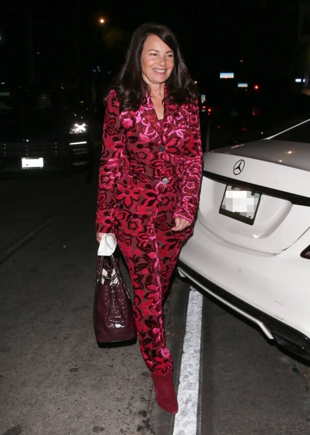 Fran Drescher - Leaving after dinner at Craig's in West Hollywood