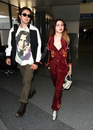 Frances Bean Cobain and her boyfriend Matthew Cook at LAX Airport in LA