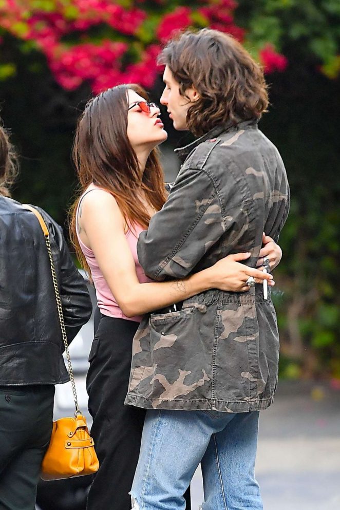 Frances Bean Cobain and Matthew Cook Kissing in Los Angeles