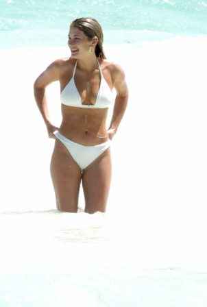 Francesca Aiello - In a bikini on the beach celebrating her birthday in Tulum