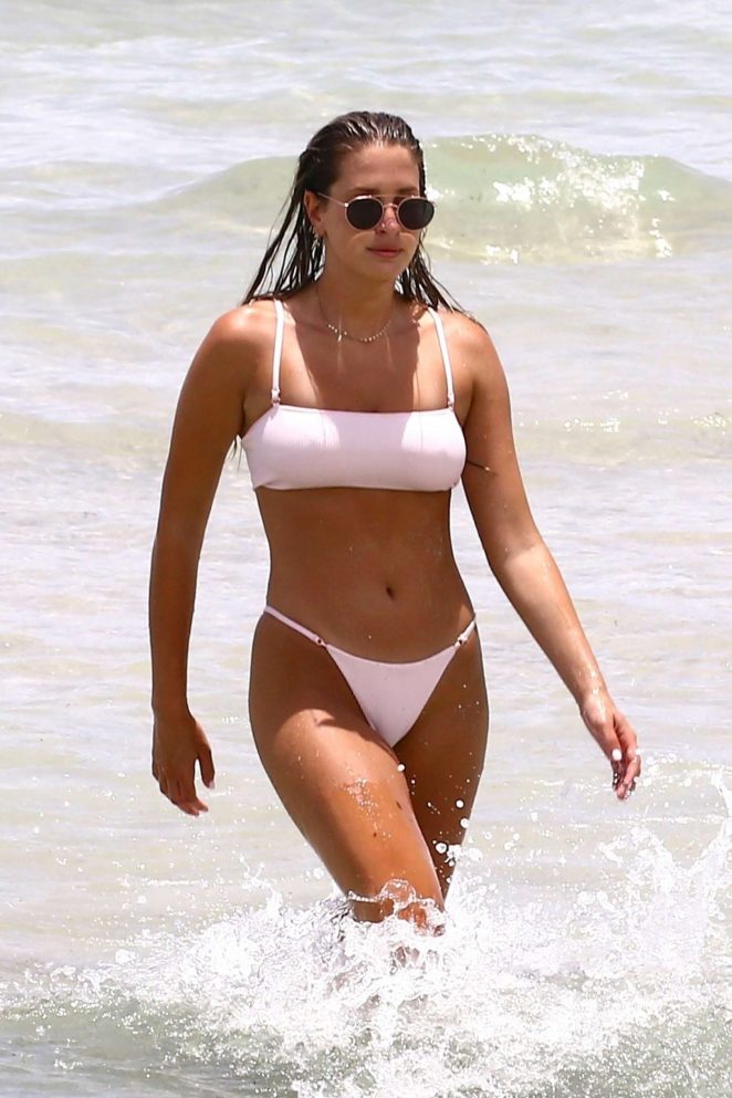 Francesca Aiello in Bikini at the beach in Miami