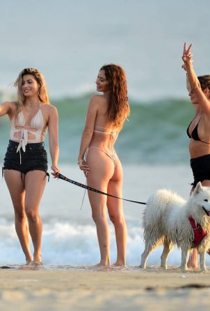 Francesca Farago and Casey Boonstra - In a bikinis at the beach