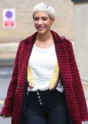 Frankie Bridge out in Central London