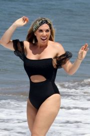 Frankie Essex in Black Bikini on holiday in Tenerife