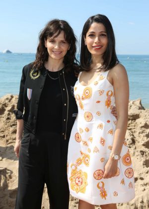 Freida Pinto and Juliette Binoche - 'Together Now' Press Conference in Cannes