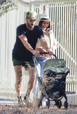 Freida Pinto - With husband Cory Tran step out with their baby son Rumi-Ray...