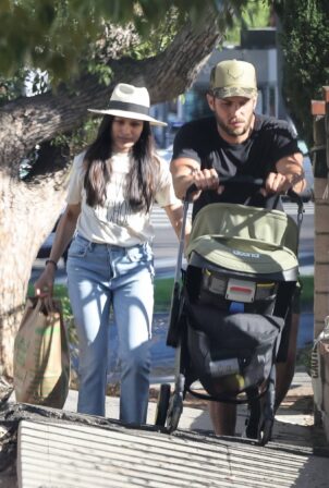 Freida Pinto - With husband Cory Tran step out with their baby son Rumi-Ray...