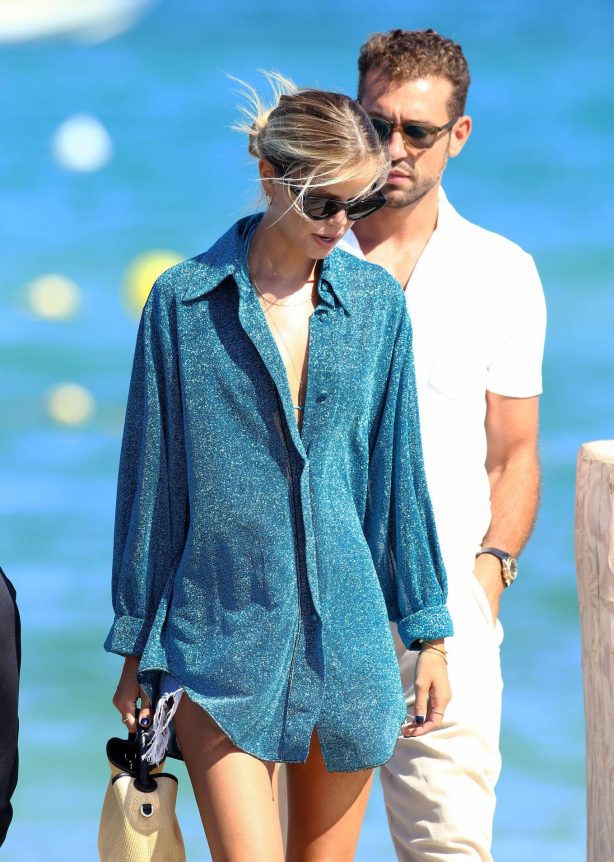 Frida Aasen and Tommy Chiabra in St Tropez at Club 55