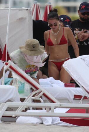 Gabriela Berlingeri - Spotted on the beach in Miami
