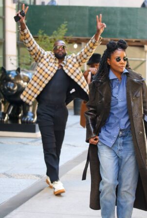 Gabrielle Union - With Dwyane Wade exiting their hotel in New York