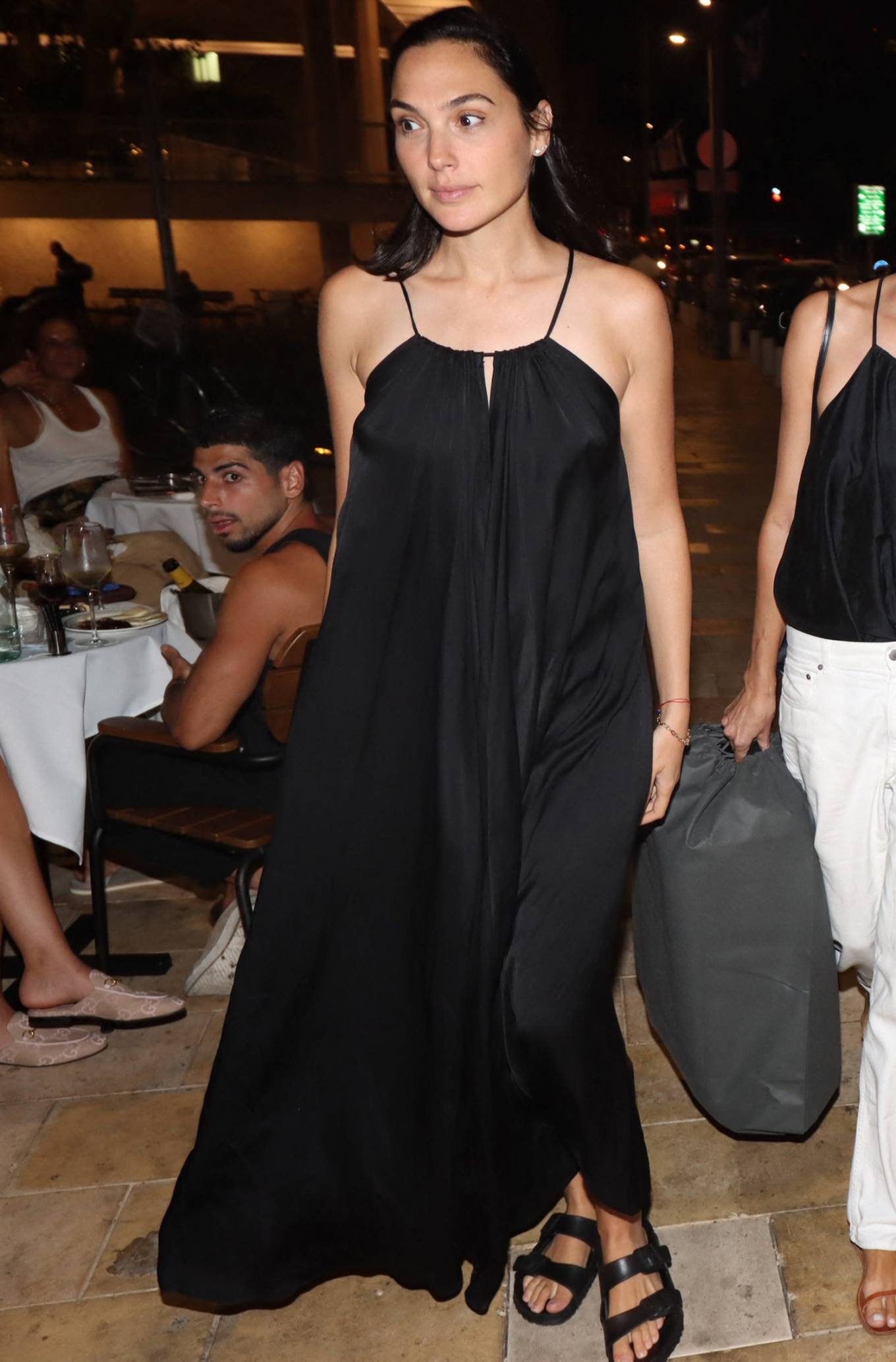 Gal Gadot - In a black maxi dress in Tel Aviv