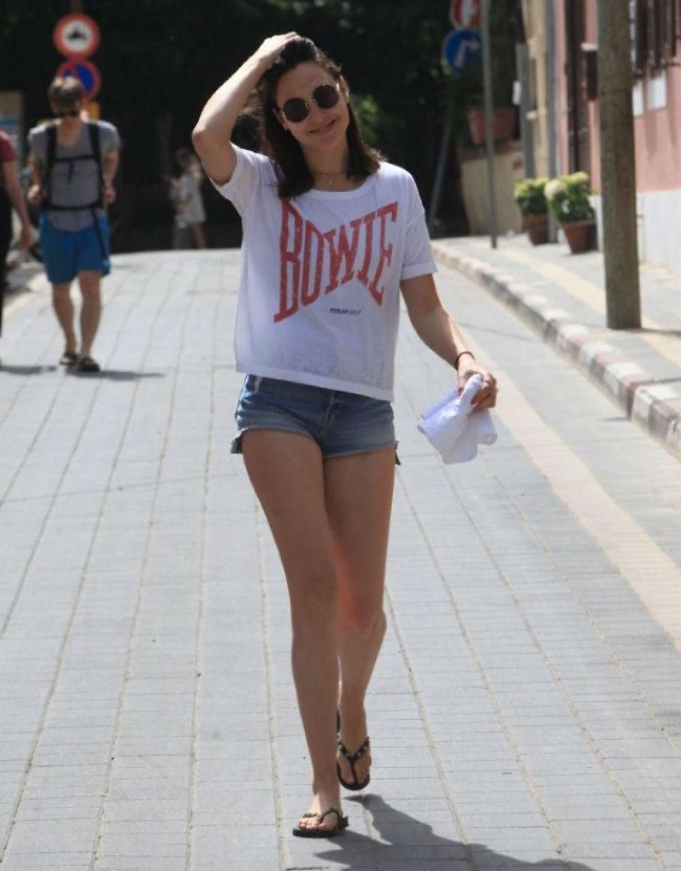 Gal Gadot in Jeans Shorts - Out in Tel-Aviv