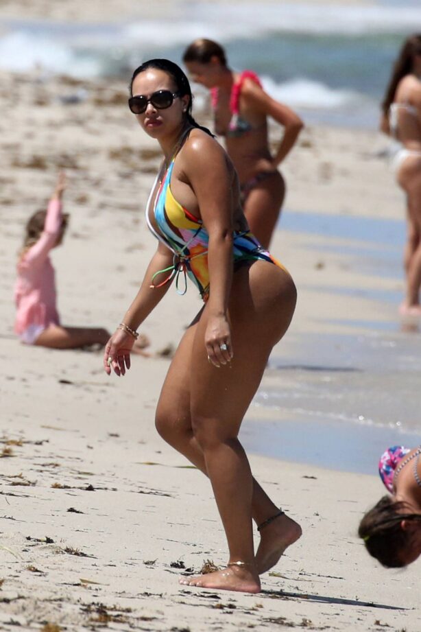 Galina Becker - In a bikini with Roman Reigns at the beach in Miami