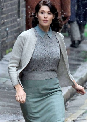 Gemma Arterton - Filming 'Their Finest Hour and a Half' in London