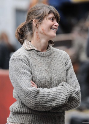 Gemma Arterton on the set of "She Who Brings Gifts" in Birmingham