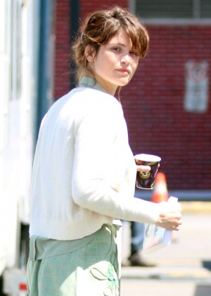 Gemma Arterton on the set of 'The History Of Love' in Montreal