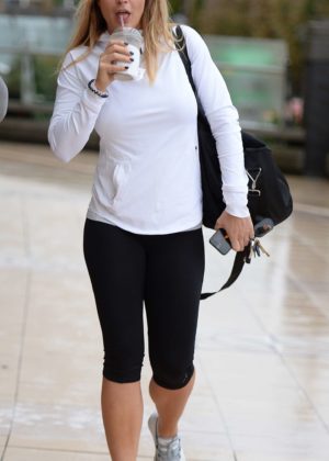 Gemma Atkinson - Arriving at the SCD practice studio in Manchester