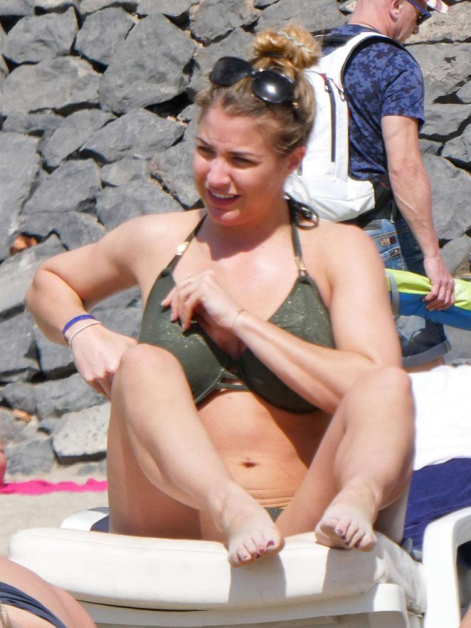 Gemma Atkinson in Bikini on the beach in Tenerife