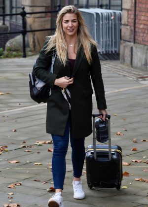 Gemma Atkinson - Leaving The Hits Radio Station in Manchester