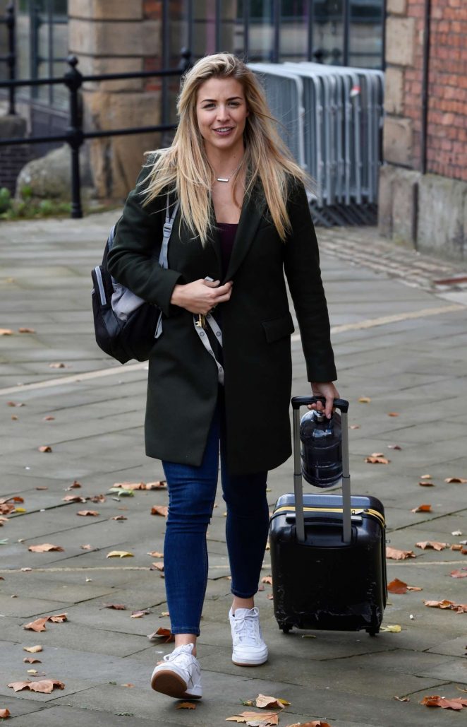 Gemma Atkinson - Leaving The Hits Radio Station in Manchester
