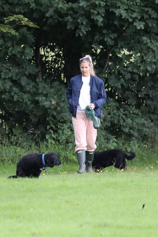 Gemma Atkinson - Out for a morning dog walk in Manchester