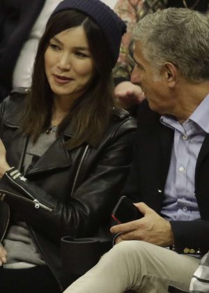 Gemma Chan at Los Angeles Lakers Vs The Clippers Game in Los Angeles