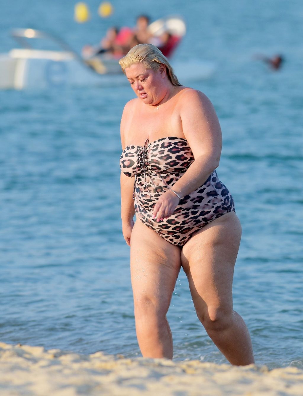 Gemma Collins in bikini enjoying the sun in Saint Tropez