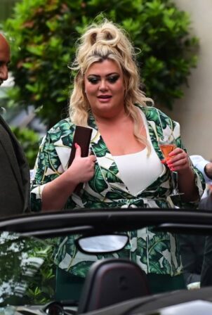 Gemma Collins - Seen at lunch with her Brother at The Dorchester Hotel