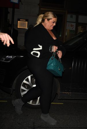 Gemma Collins - With Rami Hawash leaving Novikov Eatery in Mayfair