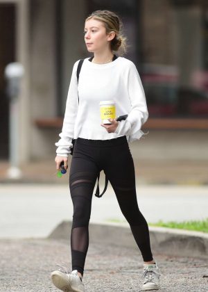 Genevieve Hannelius in Tights - Out in Los Angeles
