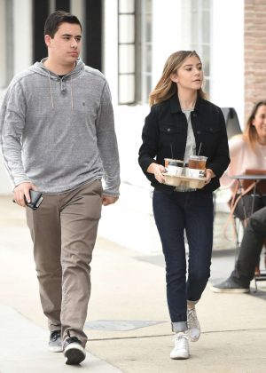 Genevieve Hannelius with a friend out in Los Angeles