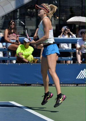 Genie Bouchard - Practice session at 2016 US Open in NYC