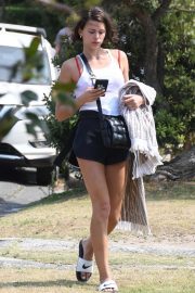 Georgia Fowler in Shorts - Out in St Barthelemy