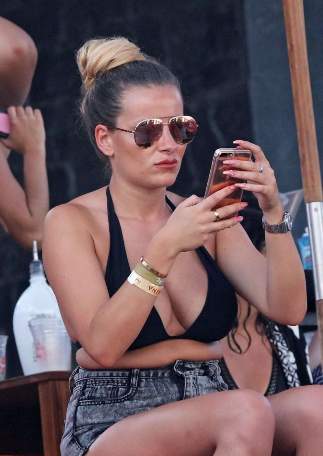 Georgia Kousoulou in Bikini Top on holiday in Cancun