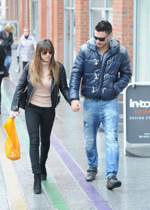 Georgia May Foote and boyfriend Giovanni Pernice Shopping in Birmingham