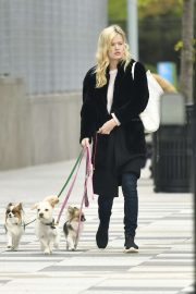 Georgia May Jagger - Walking her dogs in New York
