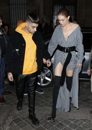 Gigi Hadid and boyfriend Zayn Malik Leave George V hotel in Paris