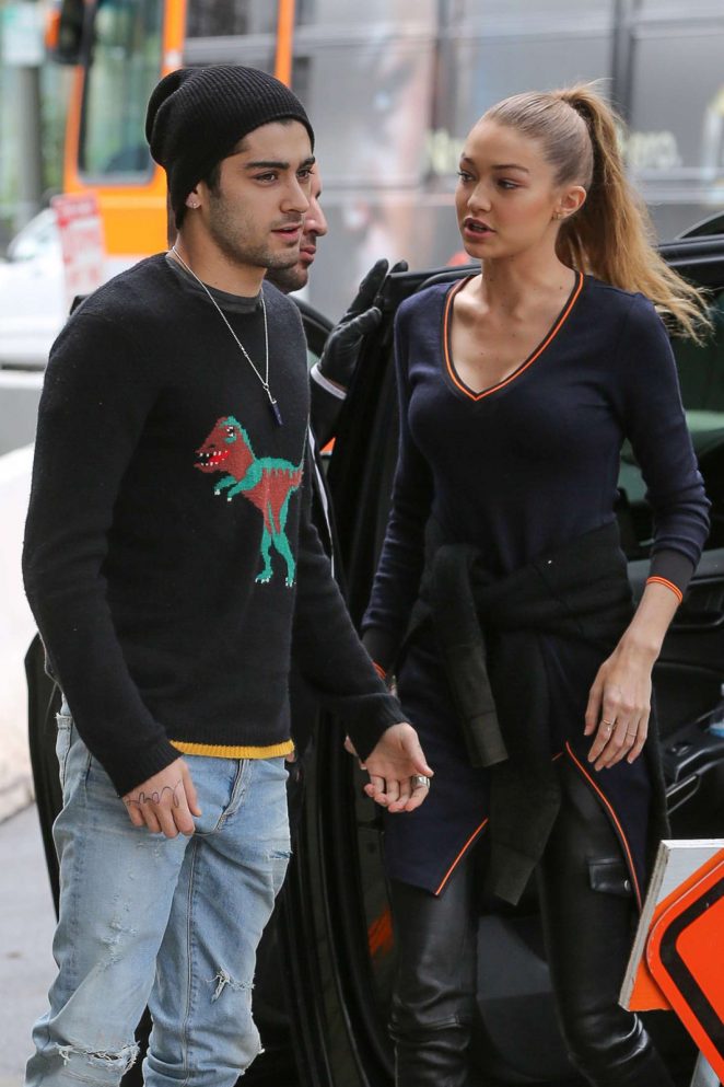 Gigi Hadid and Zayn Malik Arriving at an office in Los Angeles