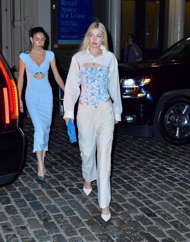 Gigi Hadid - Arriving at premiere of her new line with Frankie's Bikinis in New York
