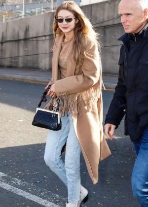 Gigi Hadid - Arriving at the Victoria's Secret Fashion Show in New York