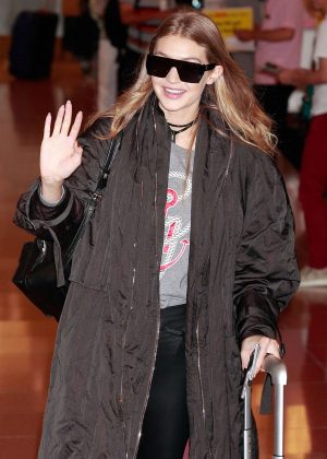 Gigi Hadid - Arriving in Tokyo