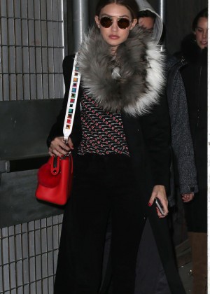 Gigi Hadid at Diane Von Furstenberg Fashion Show in New York