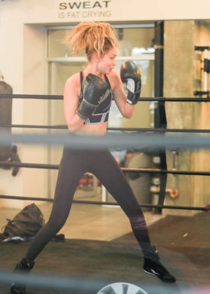 Gigi Hadid at Gotham Gym in New York