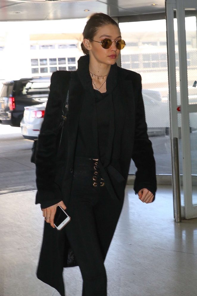 Gigi Hadid at JFK airport in New York