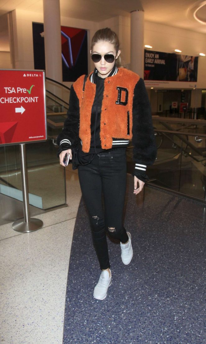 Gigi Hadid at Los Angeles International Airport
