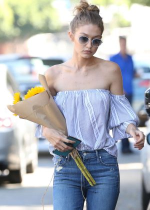 Gigi Hadid in Jeans Out in Los Angeles