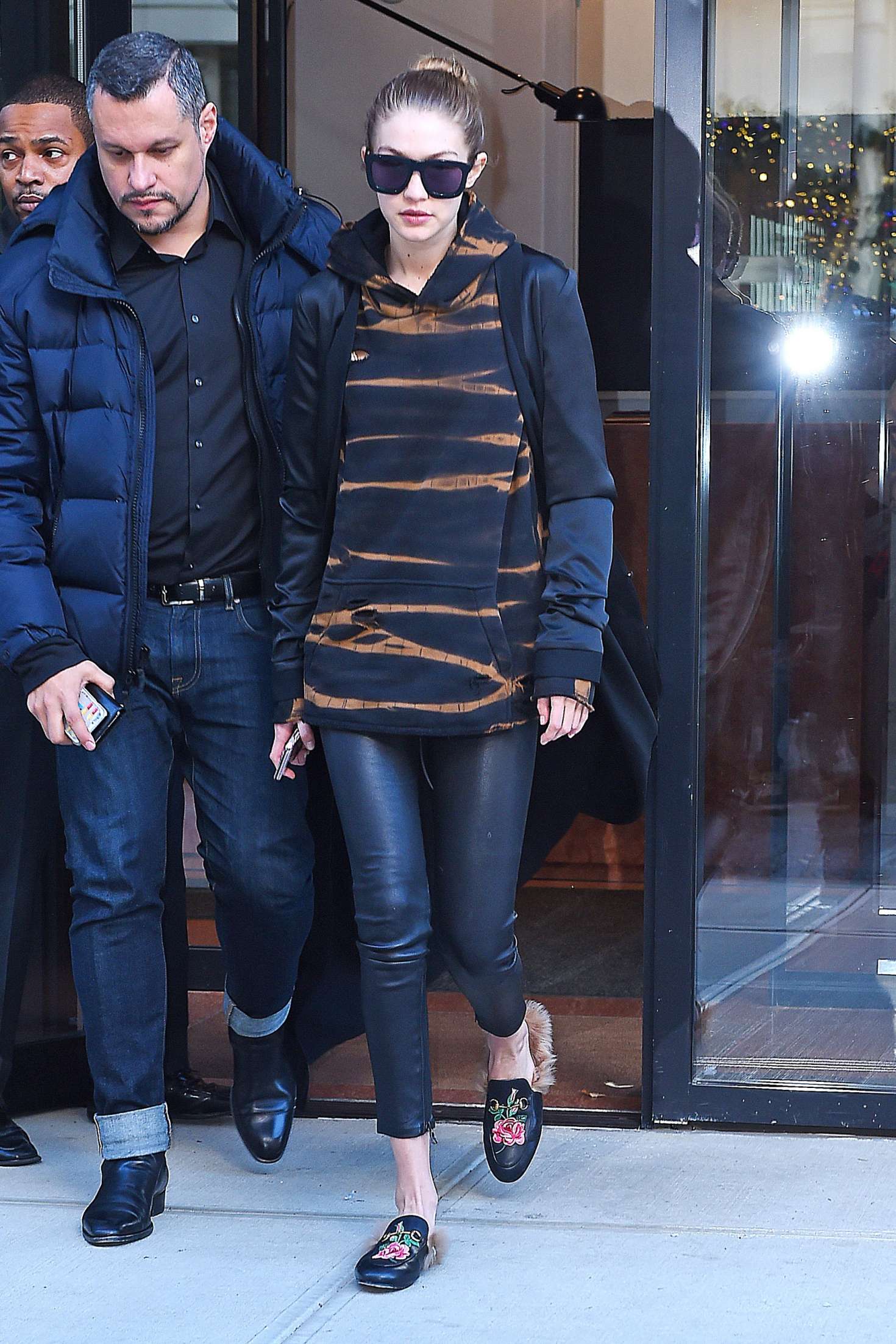Gigi Hadid 2016 : Gigi Hadid in Leather Out in New York -12