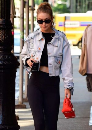 Gigi Hadid in Tights - Out in New York City