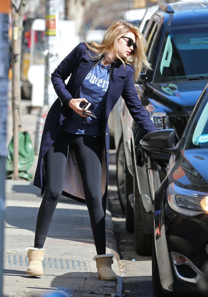 Gigi Hadid in Tights Out in NYC
